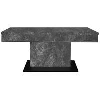 COUCHTISCH Höhenverstellbar Else 1 110x59x60 Holz Keramikoptik Grau - Schwarz/Grau, Holzwerkstoff (110/60/59cm) - 58aufmkessel