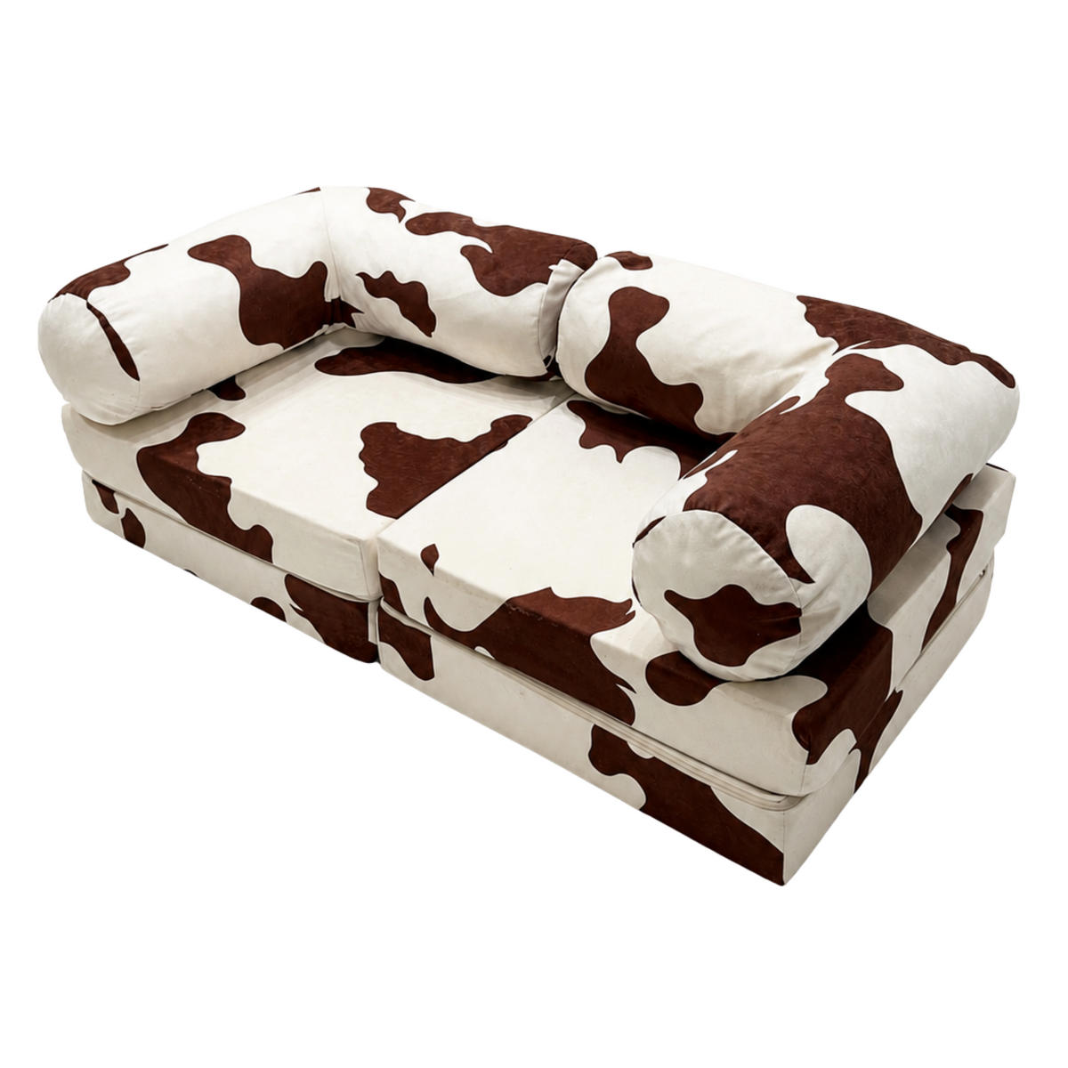 MODULARES Kindersofa Kuh – weiches Spielsofa zum Spielen und Entspannen - Braun, Textil (142/25/71cm) - Bees & Blooms