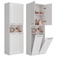 SKRIŇA do kúpeľne - biela, kompozitné drevo (60/174/30cm) - RAUMHIRSCH FURNITURE