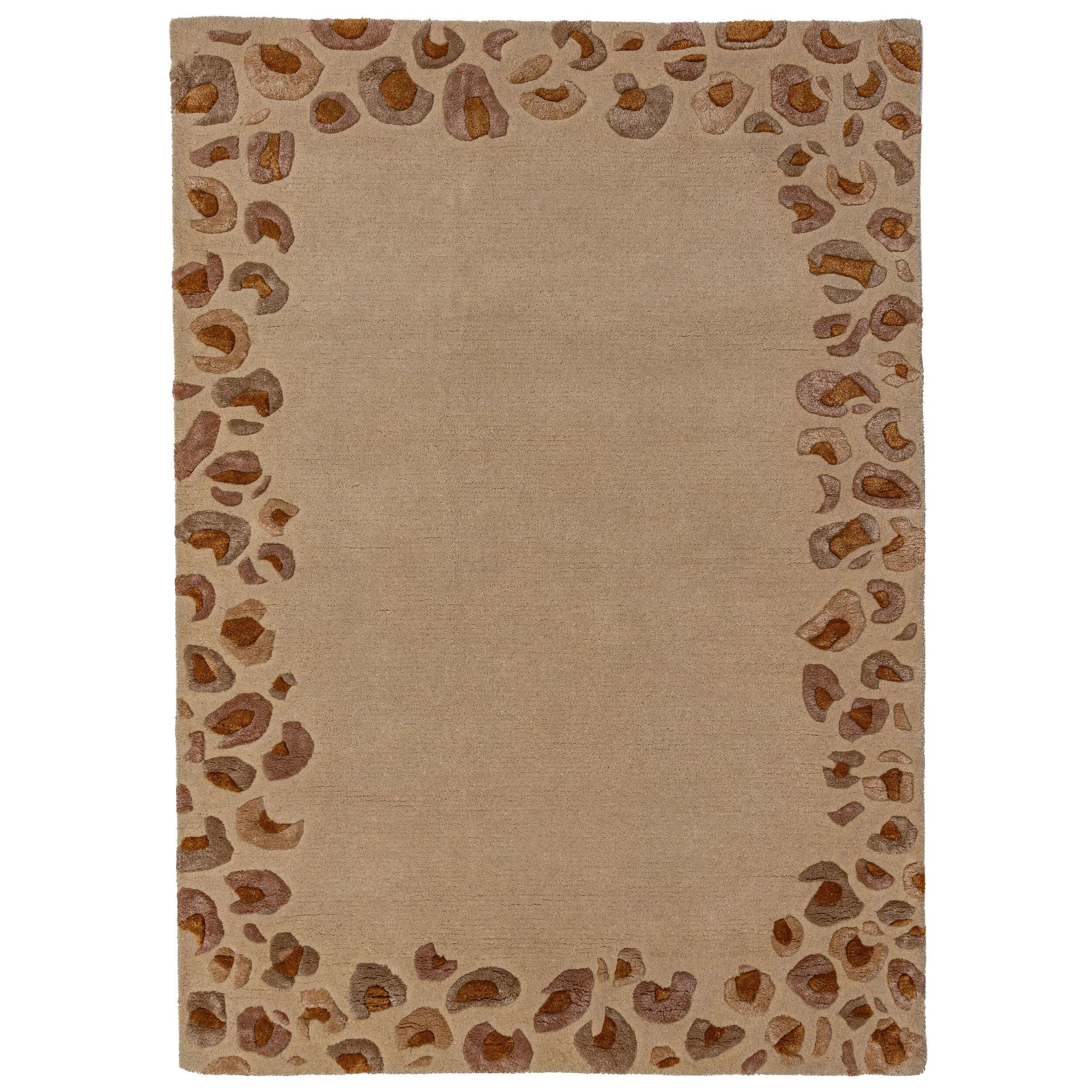VISKOSETEPPICH SABLE, mit Tier-Motiv, Natur, 140 x 200 cm - Beige, Textil (140/200cm) - KADIMA DESIGN