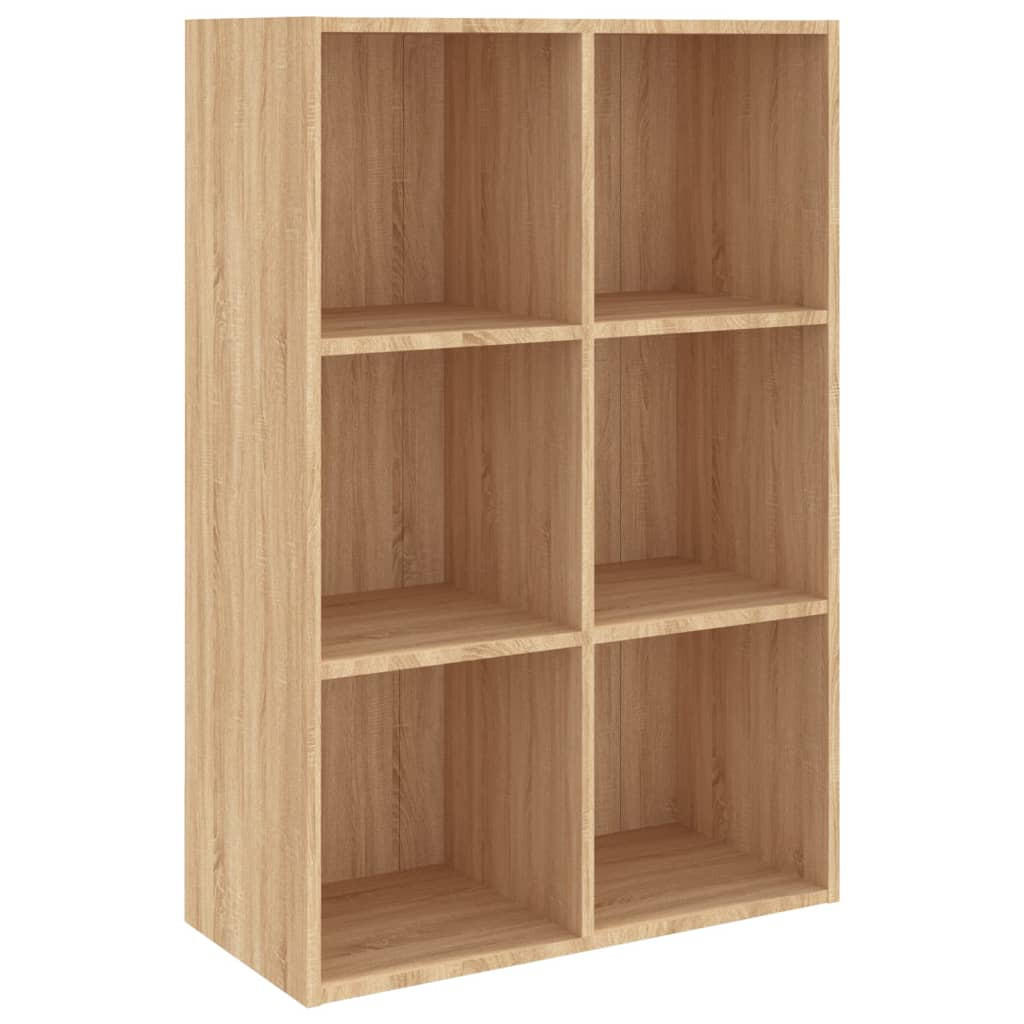 SIDEBOARD mit 6 Fächern 66/30/98 cm aus Holzwerkstoff Sonoma-Eiche Dekor - Sonoma Eiche, Holz (66/98/30cm) - vidaXL
