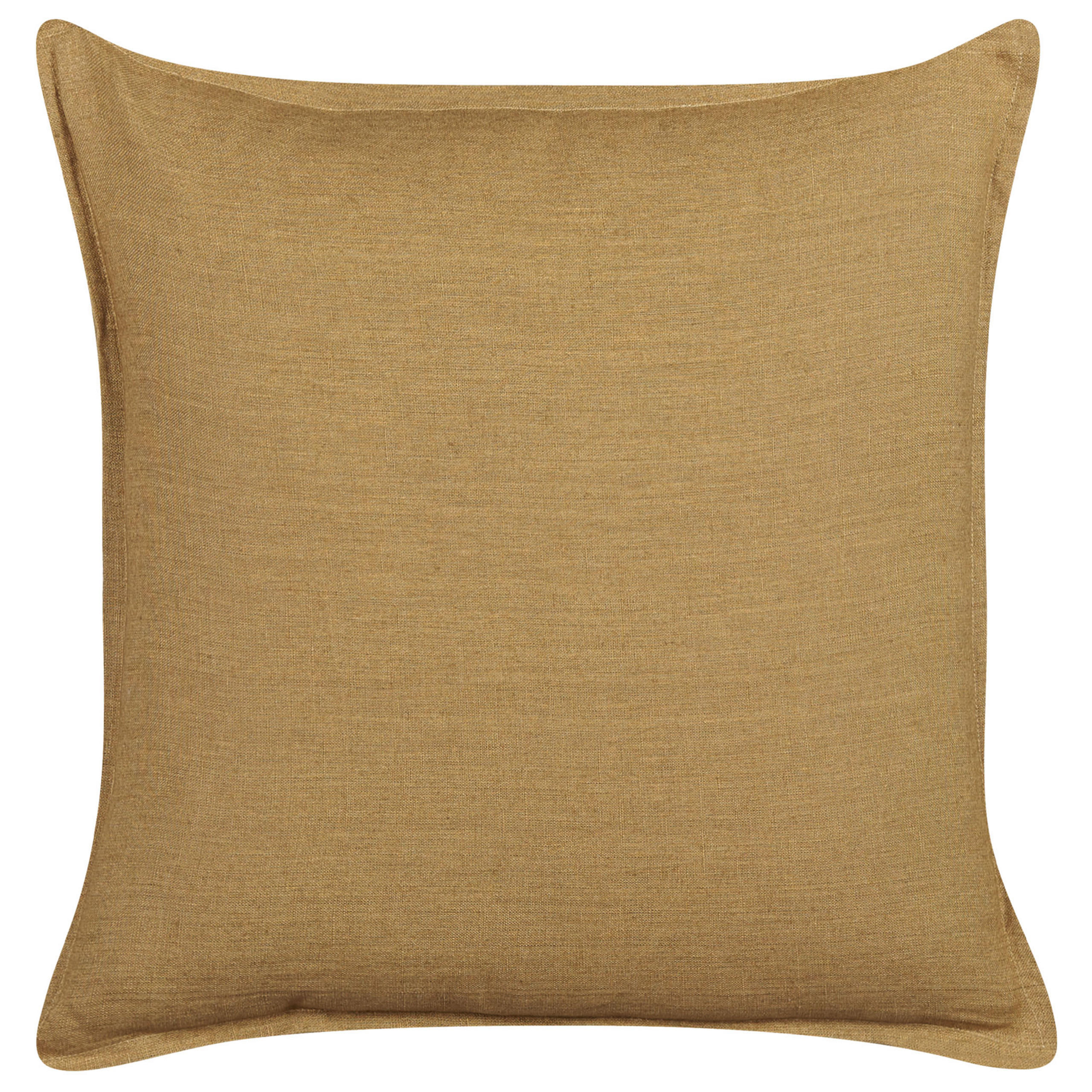 DEKOKISSEN 2er-Set Senfgelb 45/45 cm Subulata - Dunkelgelb, Naturmaterialen/Textil (45/45cm) - Beliani