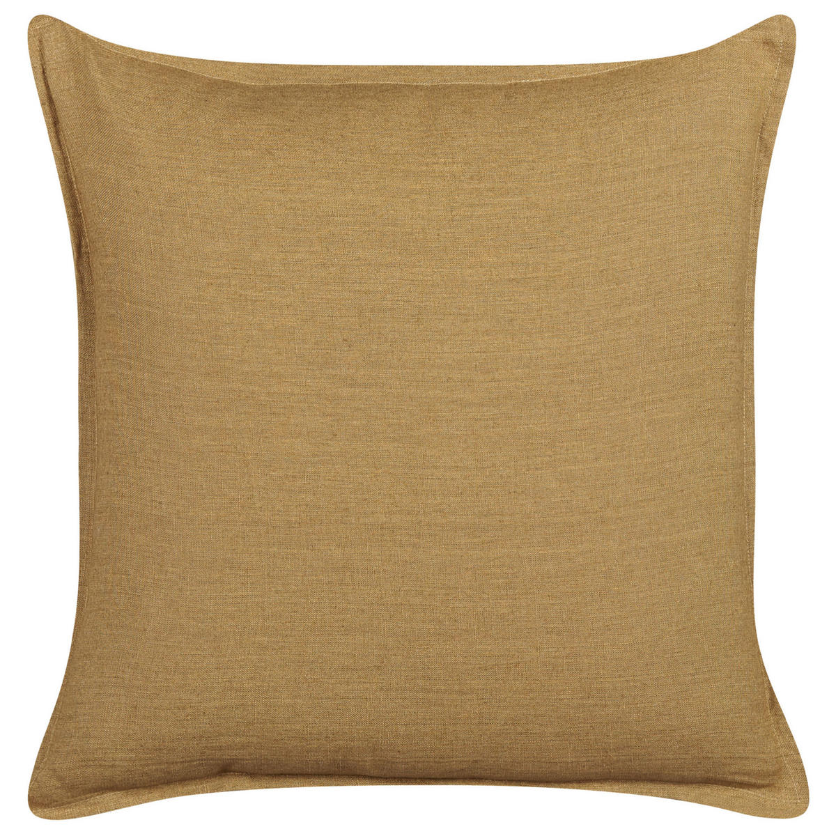 DEKOKISSEN 2er-Set Senfgelb 45/45 cm Subulata - Dunkelgelb, Naturmaterialien/Textil (45/45cm) - Beliani