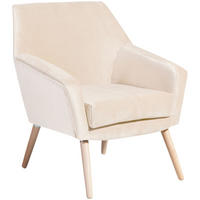 SESSEL Kachka Bezug Samtvelour Buche natur / creme - Buchefarben/Creme, Kunststoff (71/81/67cm) - 58aufmkessel