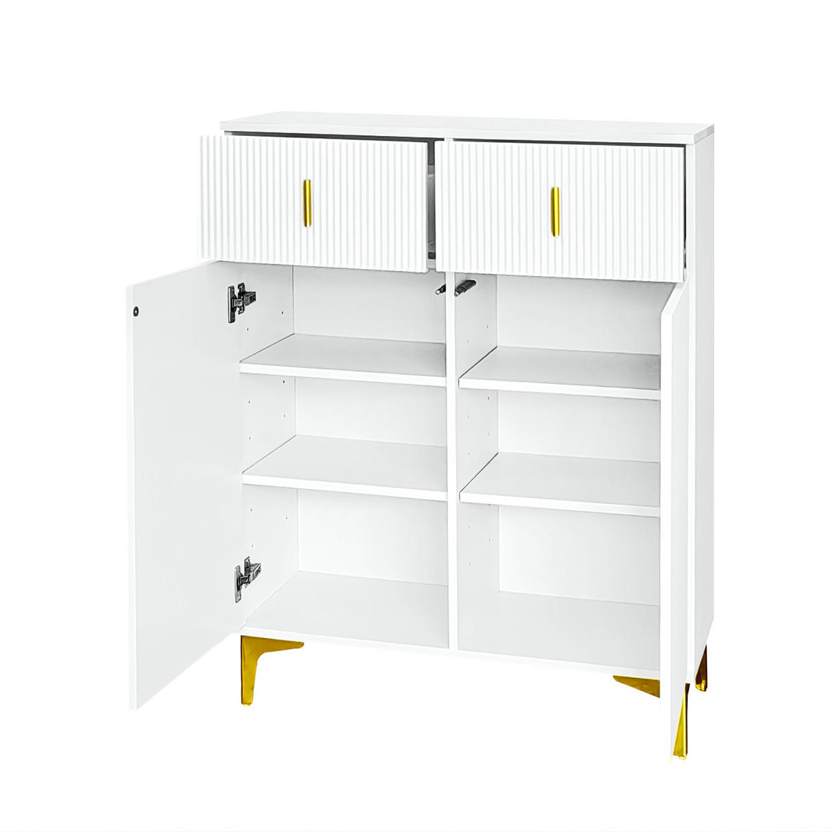 SIDEBOARD Weiß 83/35/101 cm - Weiß, Holzwerkstoff (83/101/35cm) - PANGIVO