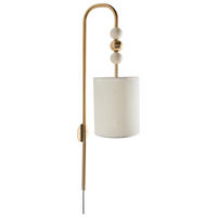 WANDLAMPE Beige Loky - Beige/Messingfarben, Metall (18/78/18cm) - Beliani