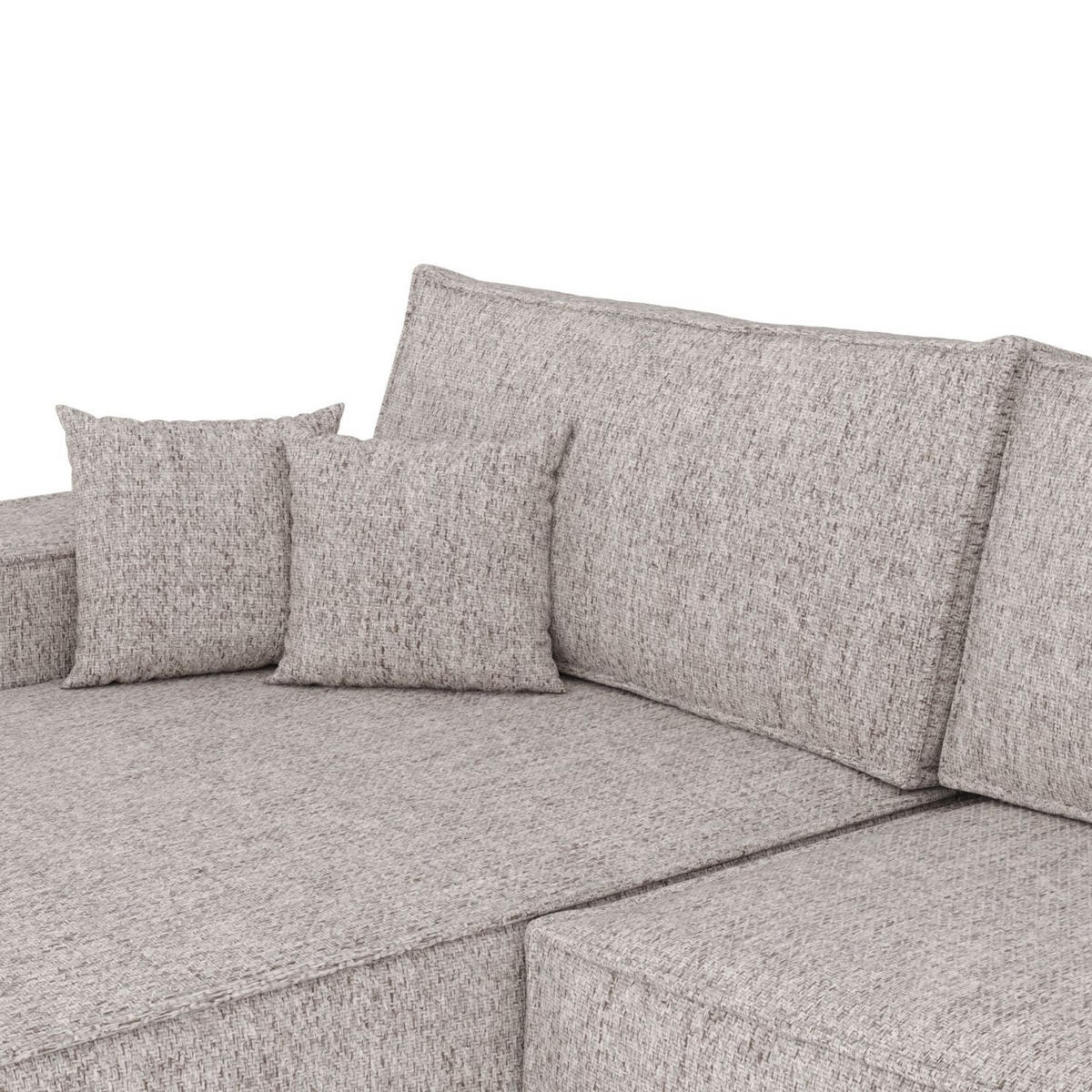 ECKSOFA TAURI mit Schlaffunktion Beige im Neve Stoff - Beige/Schwarz, Holz/Holzwerkstoff (294/185cm) - AltaBeds