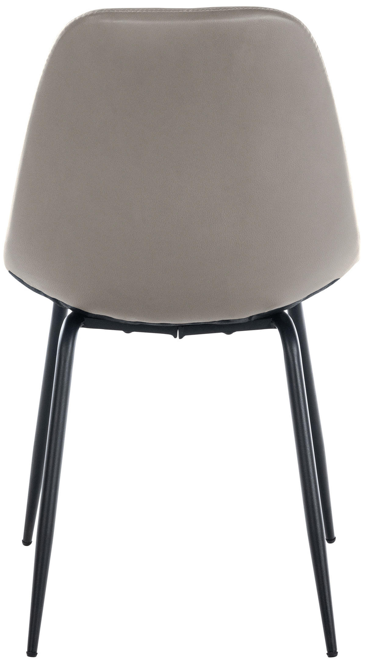 STUHL Lederlook taupe - Taupe/Schwarz, Textil/Metall (46/82/52cm) - CLP