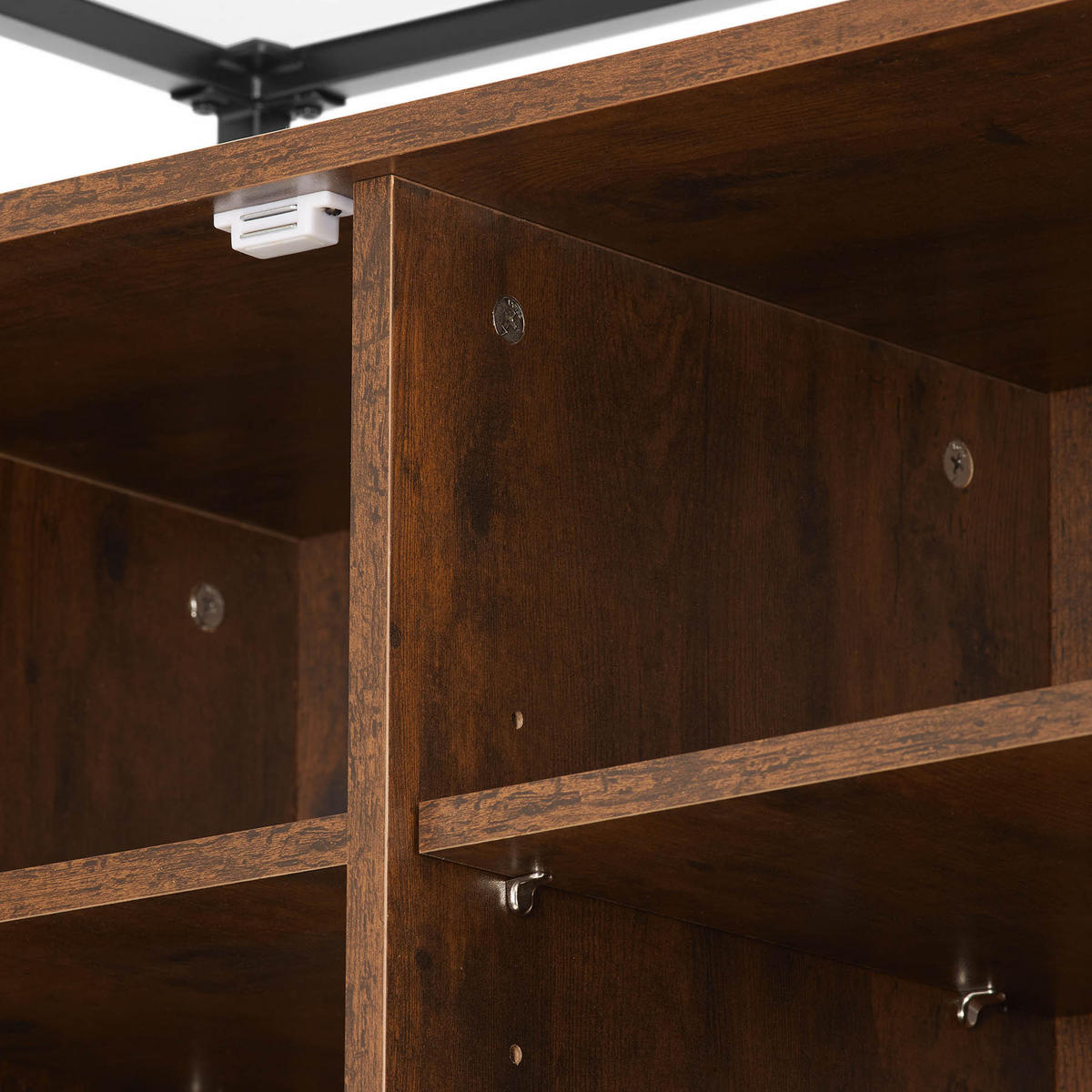KOMMODE Conventry,70 x 38 x 80,5 cm,Industrial Holz dunkel, rustikal - Rostfarben, Holzwerkstoff (70/38/80.5cm) - tectake