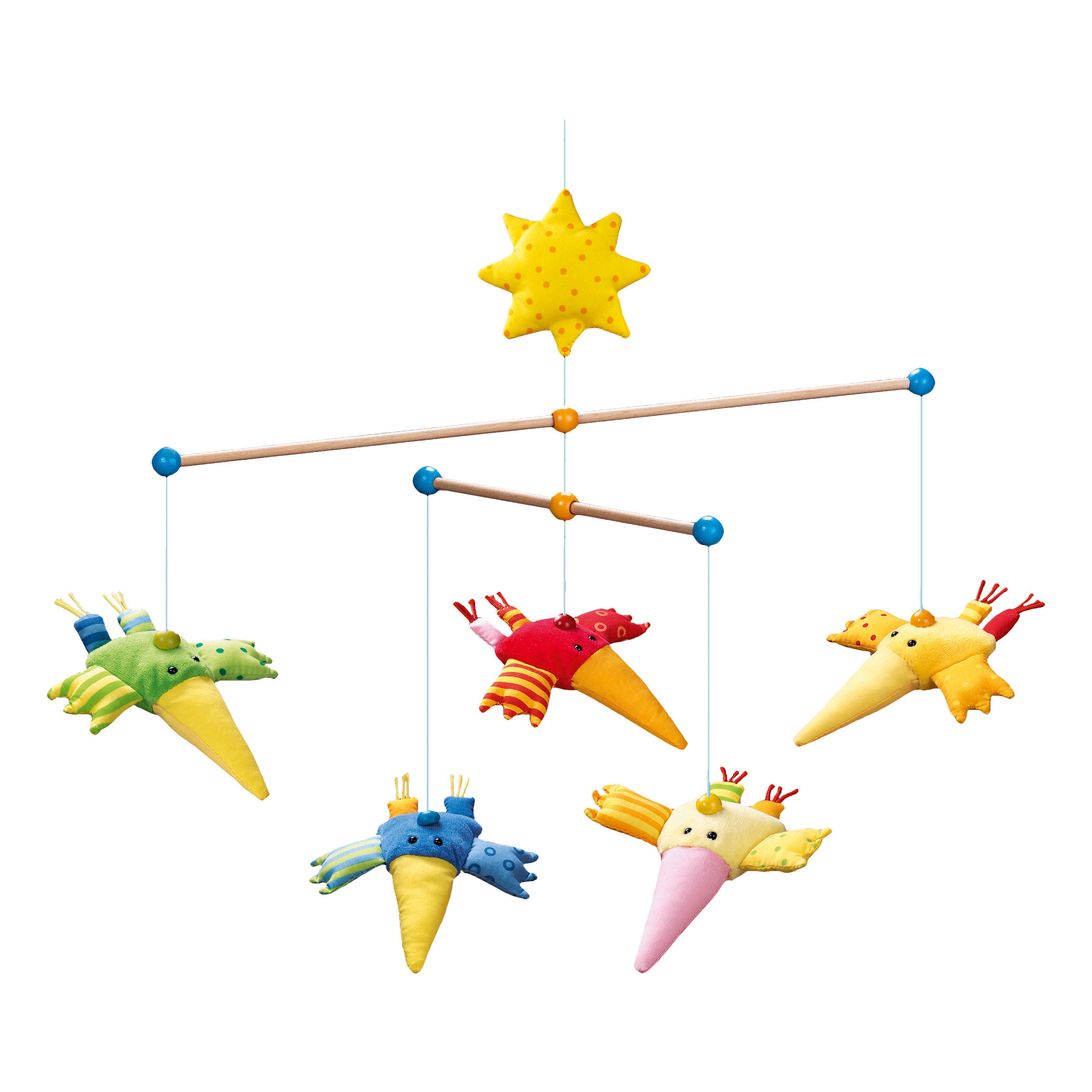 ZWITSCHERLINGE, Vogel Mobile - Multicolor, Naturmaterialien (28.4/5.3/37.9cm) - Haba