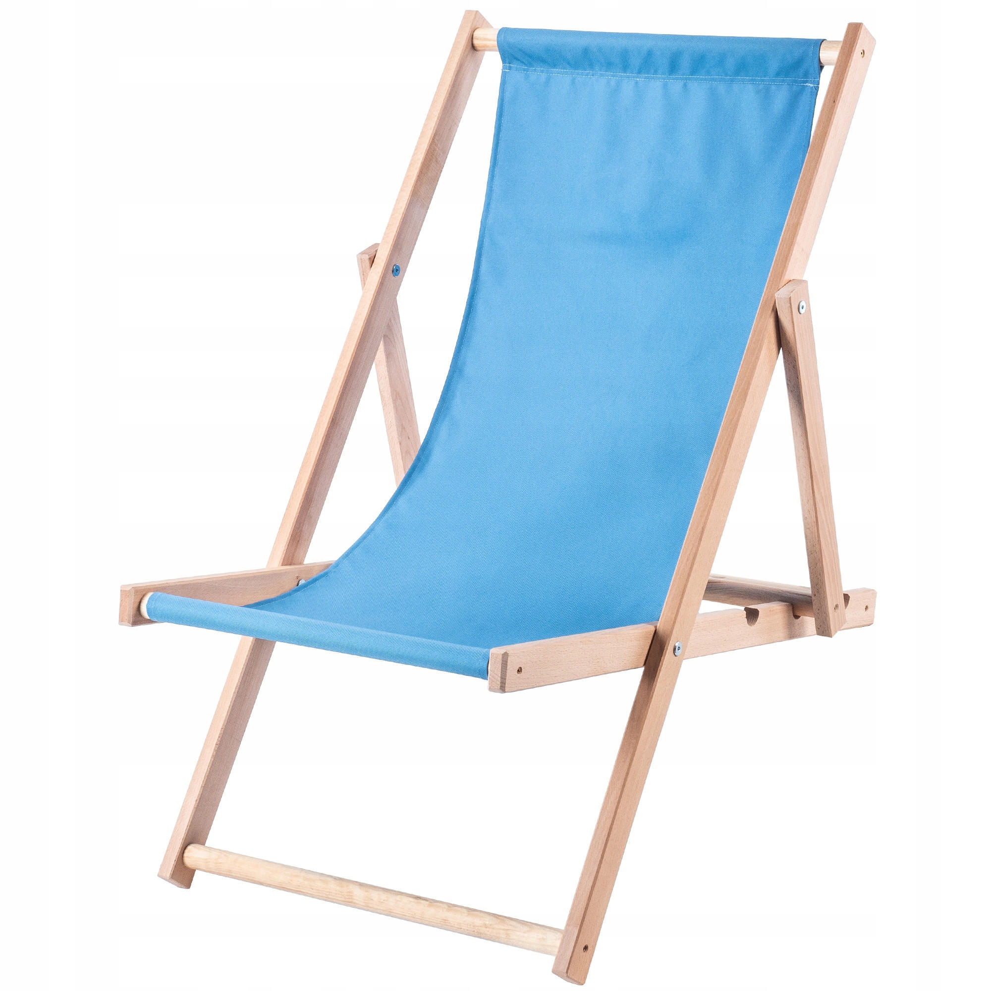 HOLZLIEGESTUHL 80 x 63 cm, Hellblau - Hellblau, Holz (53/78cm) - KADAX