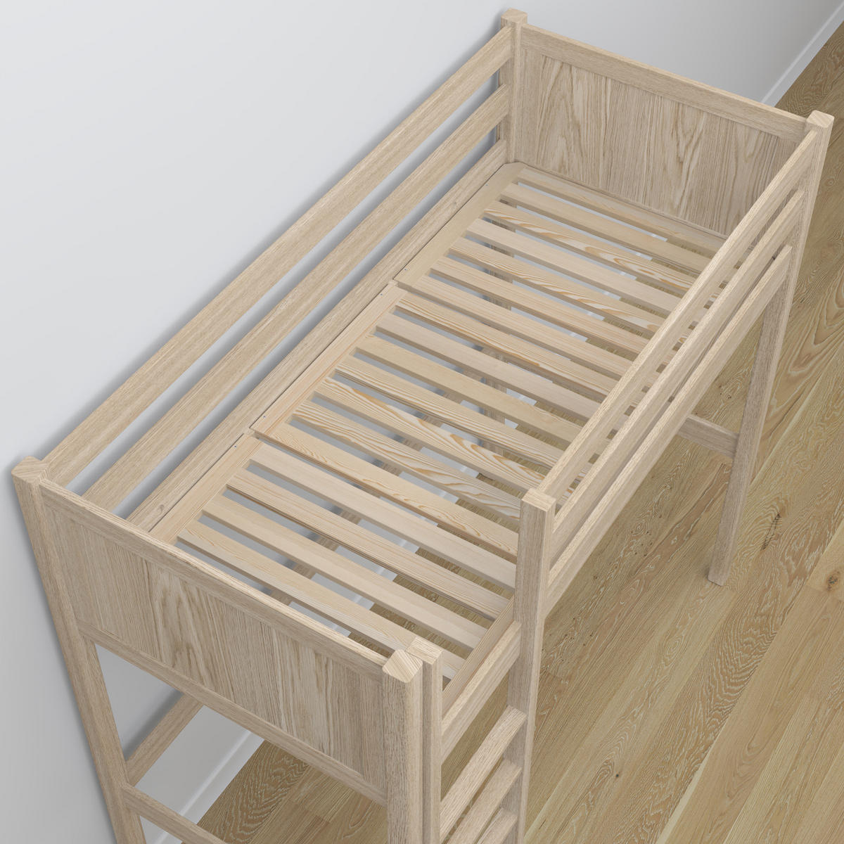 HOCHBETT N06 mit Schreibtisch Sonoma Eiche 120/190 - Sonoma Eiche, Naturmaterialien/Holz (120/190cm) - N-Wood