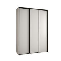 SCHWEBETÜRENSCHRANK 235,2/170/60 3-türig - Schwarz/Weiß, Holz/Metall (170/235/60cm) - Abiks Möbel