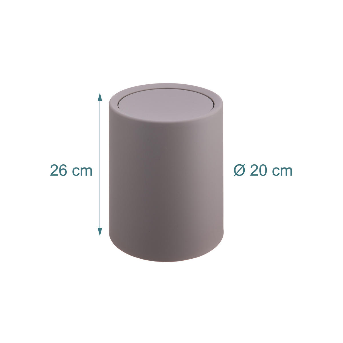 KOSMETIKEIMER - Beige, Kunststoff (20/26/20cm) - Relaxdays