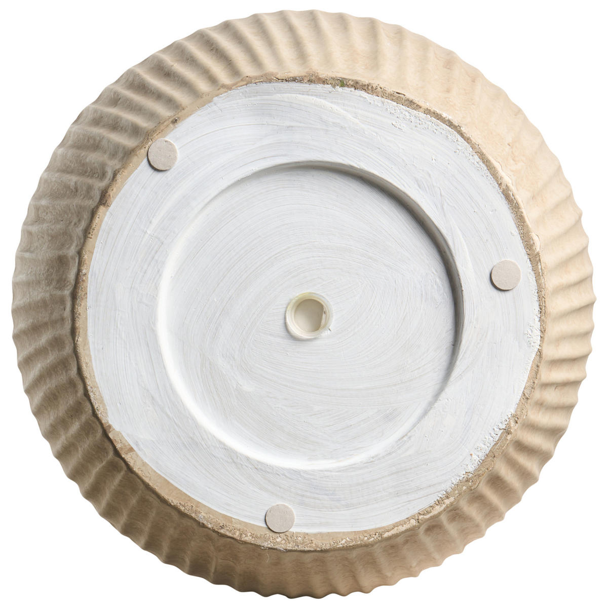 BLUMENKÜBEL Beige Poros - Beige, Keramik (50cm) - Beliani