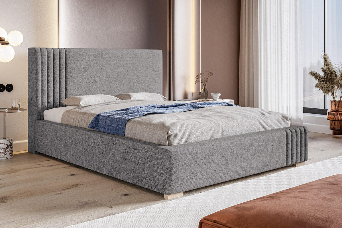 BETT Grau BEN 13 180x200 cm - Grau, Textil (180/200cm) - Sepro Meble