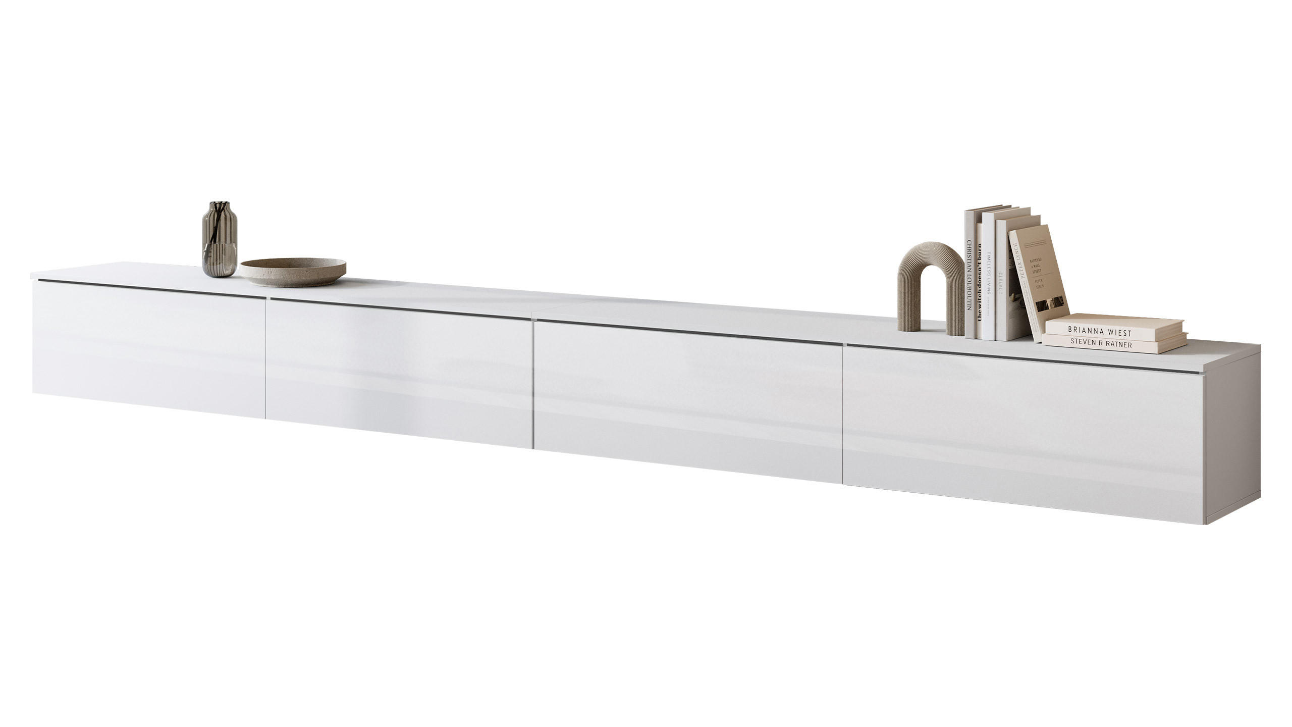 COMODA TV D300 cu iluminat LED alb