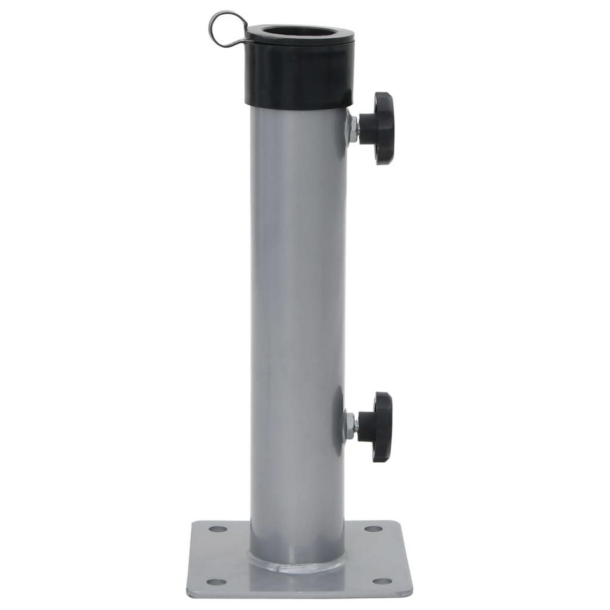 SONNENSCHIRMSTÄNDER Für Ø38/48 Mm Mast Silbern Stahl - Silberfarben, Metall (12.5/12.5cm) - vidaXL