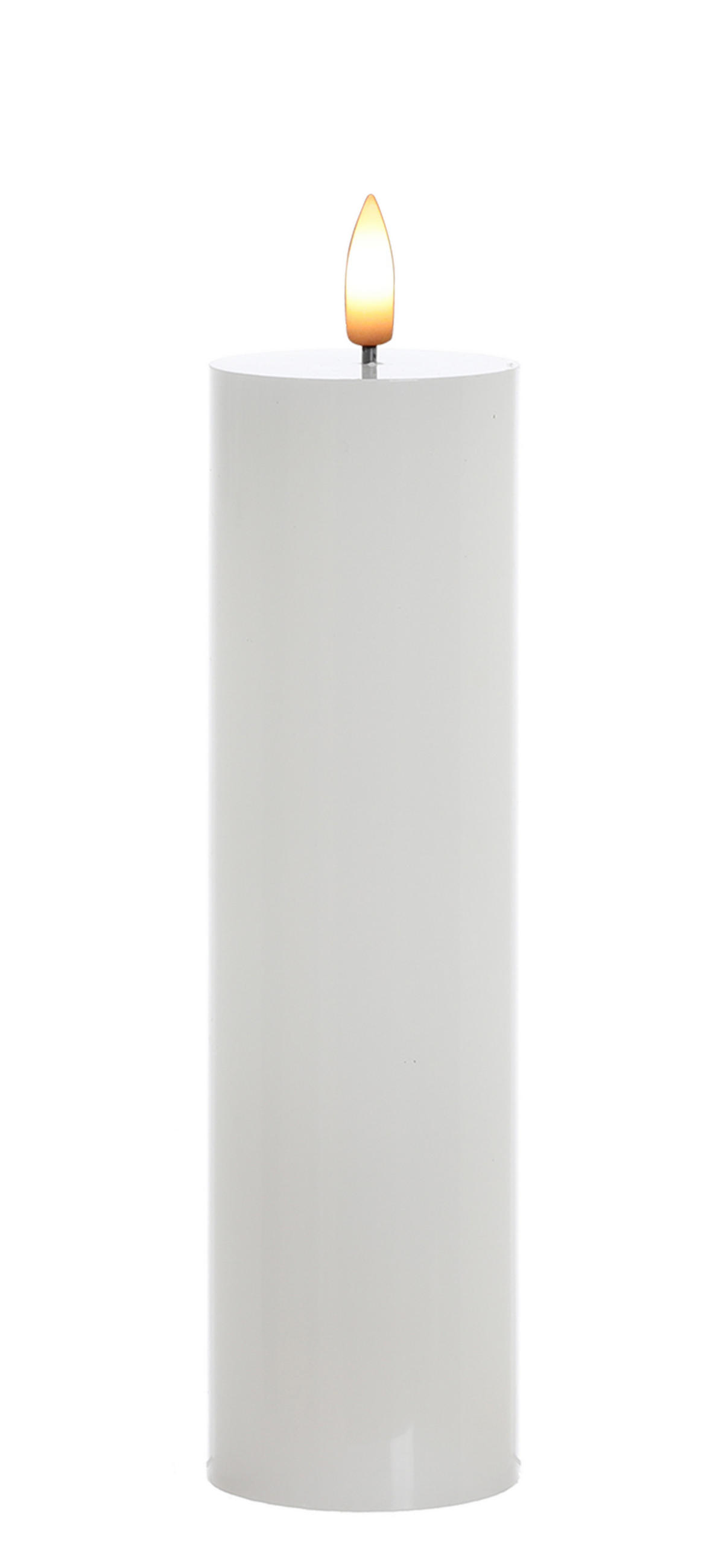 LED-KERZE Idalia Weiß 21.5/5/21.5 cm Kunstoff - Weiß, Kunststoff (21.5/5/21.5cm) - Mondex