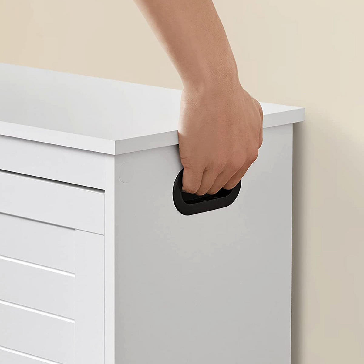 SCHUHSCHRANK - Weiß, Holzwerkstoff (30/46/80cm) - Hansiro