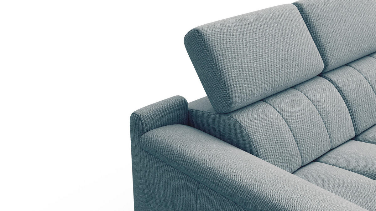 RELAXSOFA FIERO 2-Sitzer mit 2 Relaxfunktionen, mintgrün - Schwarz/Mintgrün, Holzwerkstoff/Textil (170/82/103cm) - Courtois Laville