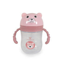 TRINKLERNBECHER Berry 240 ml rosa Silikon, deckel, Schutzdeckel, Trinkhalm, Haltegriffe, Griff, griffe - Rosa, Kunststoff (7/14/7cm) - Cangaroo