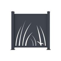 ZAUN - 102.5cm x 7.6cm - Aluminium - anthrazitgrau - BRAMENO - Anthrazit, Metall (102.5/100cm) - Vente-Unique