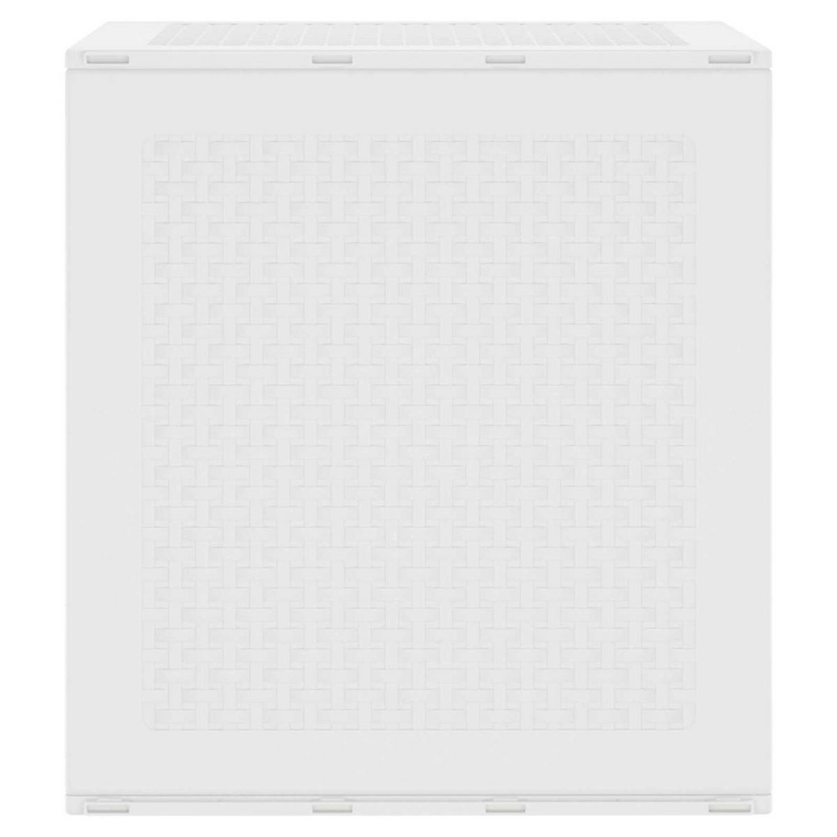 AUFBEWAHRUNGSBOX Mit Speicher Weiss 55/53/57 Cm Polypropylen - Weiß, Kunststoff (53/57/55cm) - vidaXL