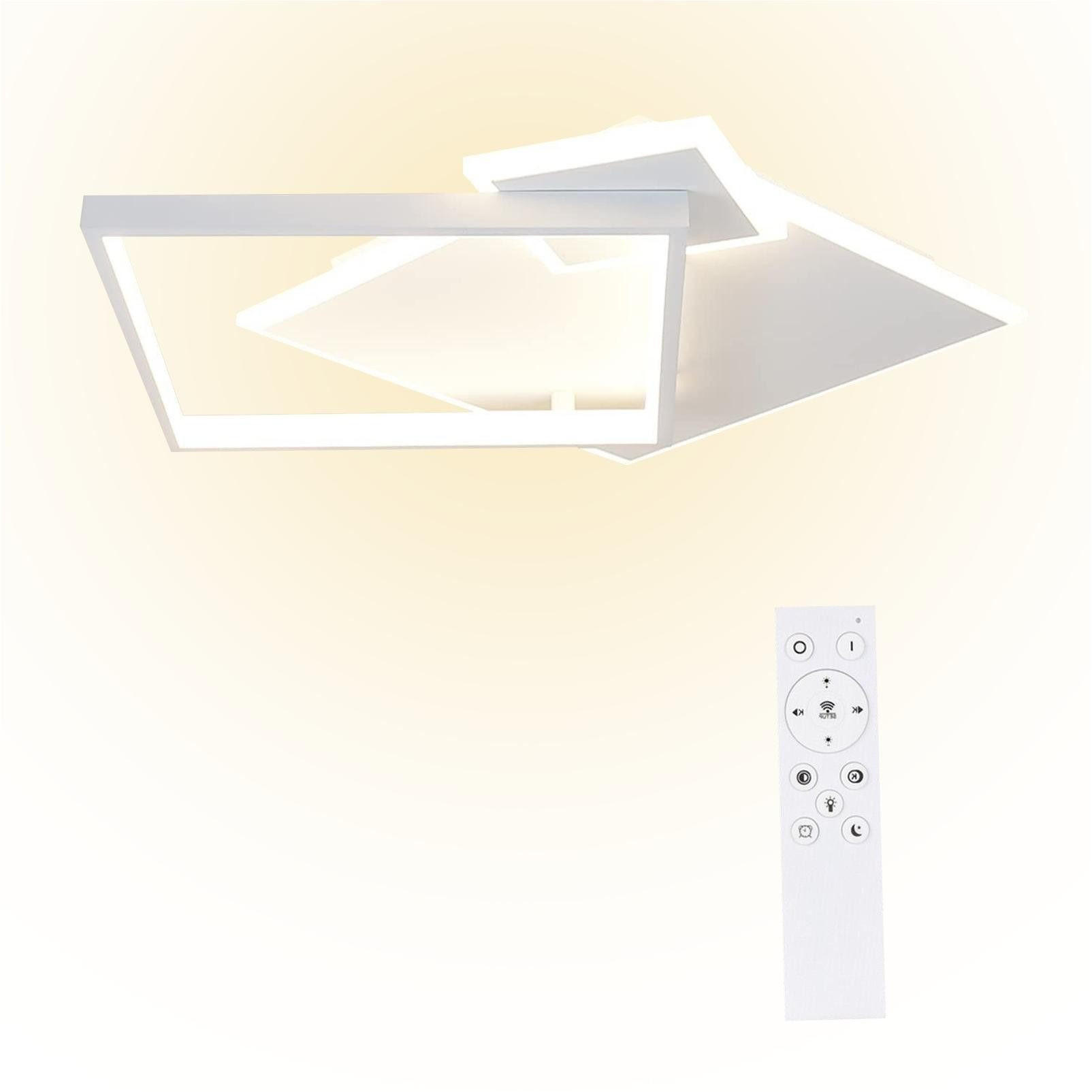 LED-DECKENLEUCHTE Maximi 46/46/8 cm - Weiß, Metall (46/46/8cm) - Nettlife