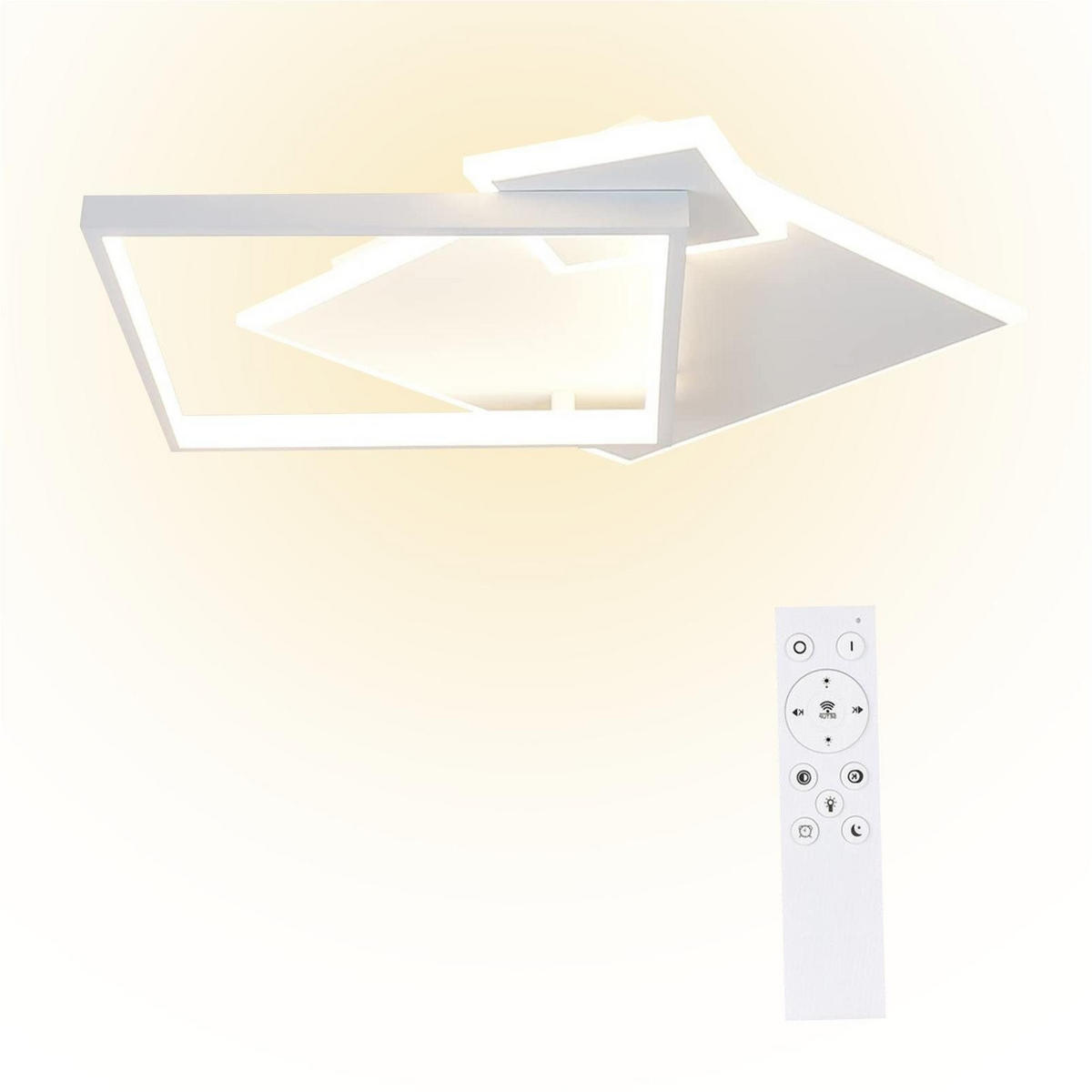 LED-DECKENLEUCHTE Maximi 46/46/8 cm - Weiß, Metall (46/46/8cm) - Nettlife