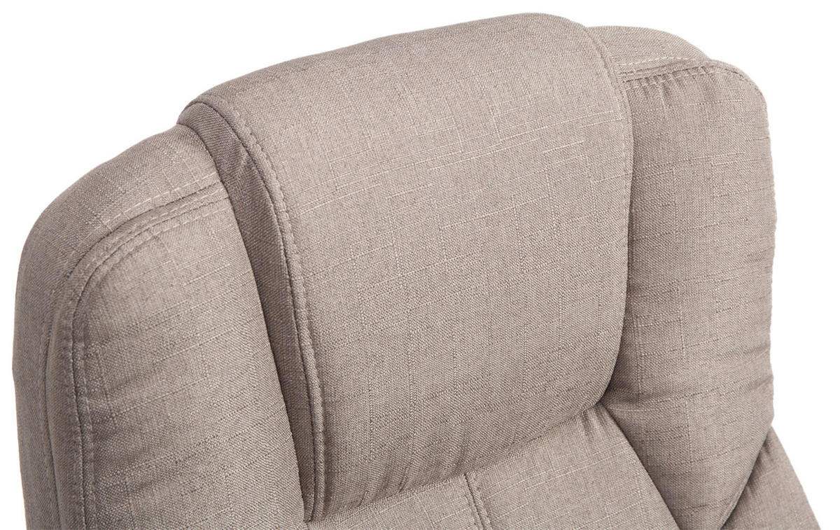 BÜROSTUHL JUBEL Stoff 115x62x70 Taupe Stoff Metall - Taupe, Textil/Metall (62/115/70cm) - DELUKE