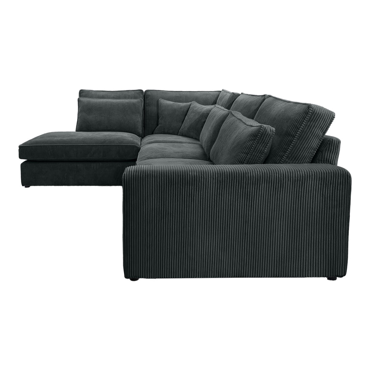 ECKSOFA CAMBO Ohne Schlaffunktion, Dunkelgrau - Dunkelgrau, Textil (314/224cm) - Fedve