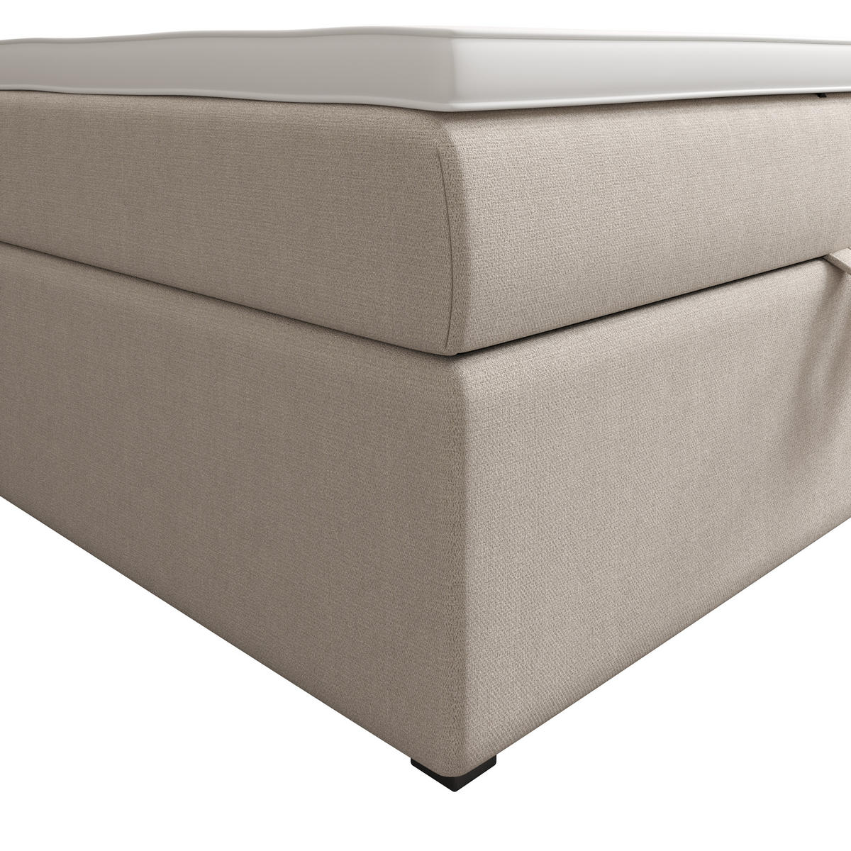 BOXBETT FADO 2 100x200, mit Matratze H3 und Topper, Cosmic 10 - Beige, Holz/Kunststoff (100/200cm) - Bedante