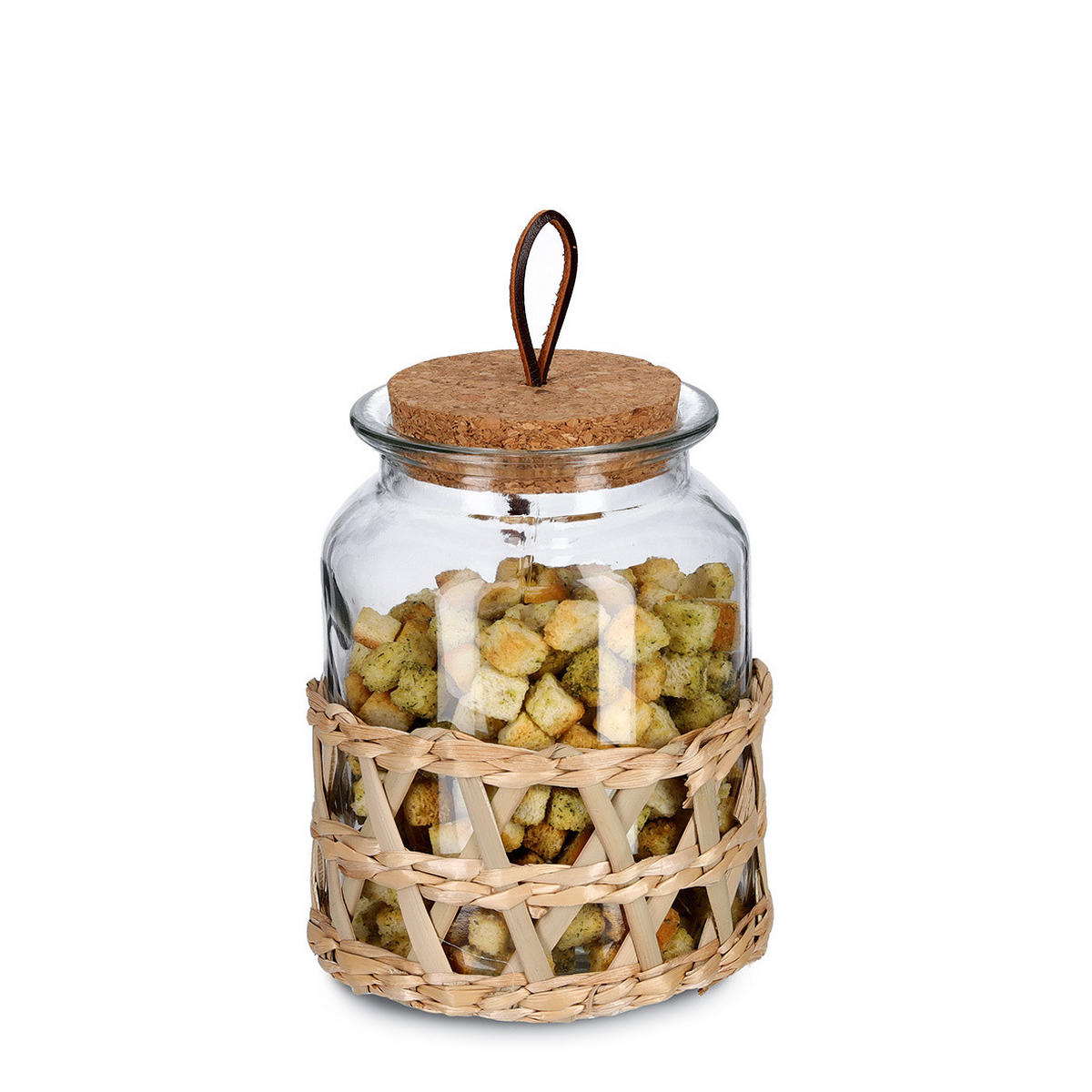 KEKSDOSE Boho 1000 ml 12/12/15,5 cm - Transparent, Glas (12/15.5/12cm) - ZELLER