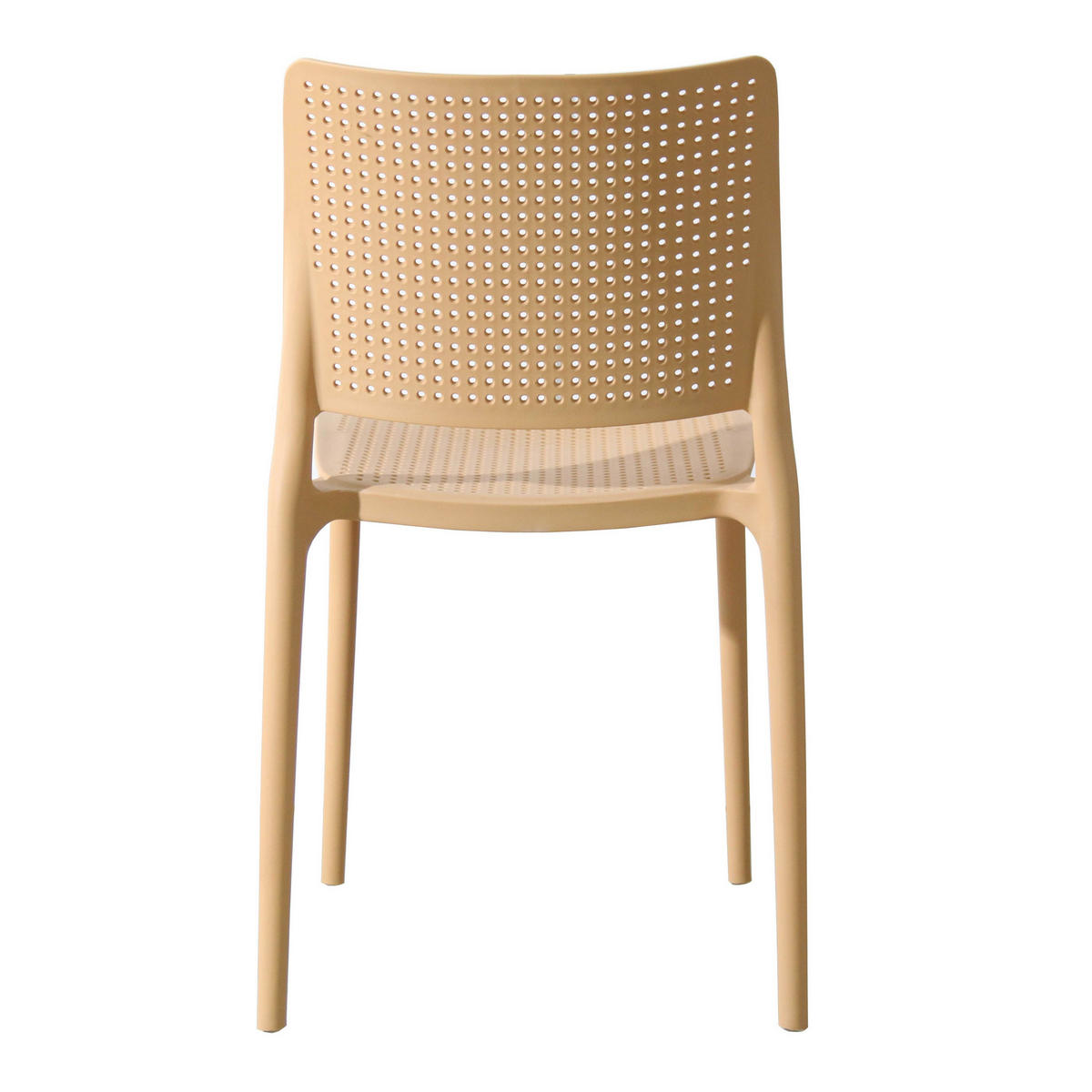 GARTENSTUHL 4-tlg., Gelb - Gelb, Kunststoff (55/79/42cm) - Oviala