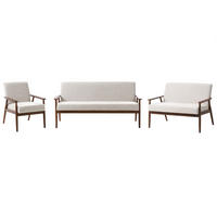 SOFA-SET 6-Sitzer Stoff Dunkelbraun/Grau Esrum - Braun/Grau, Textil (151/79/72cm) - Beliani