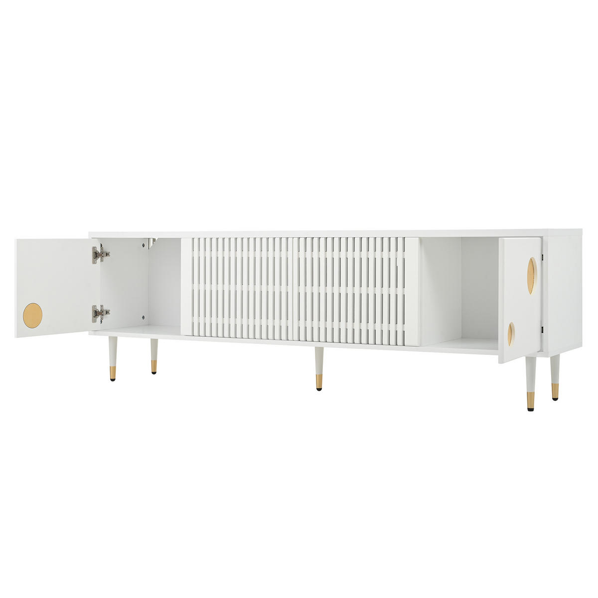 TV-LOWBOARD Weiß 170/36/54 cm - Weiß, Holzwerkstoff (170/54/36cm) - PANGIVO