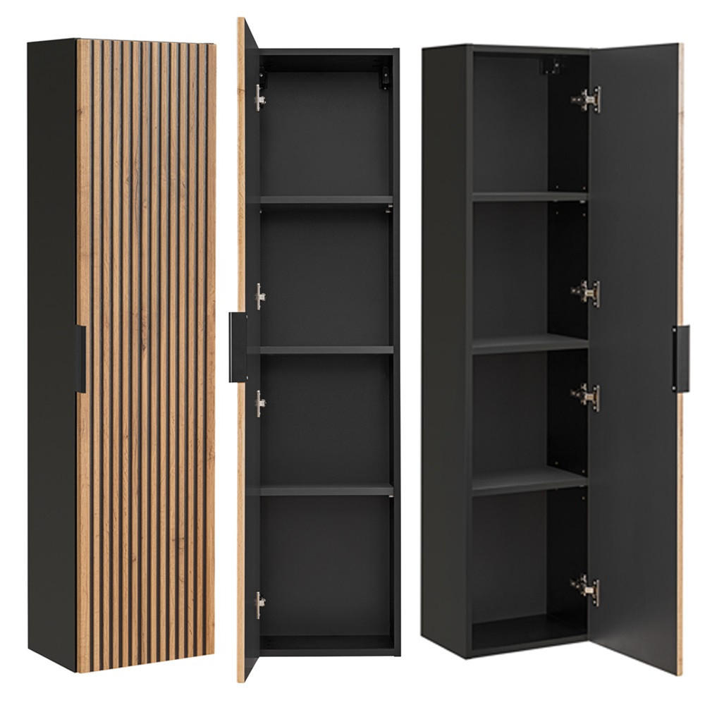 Lomado Hochschrank Braun 35x140x25 cm