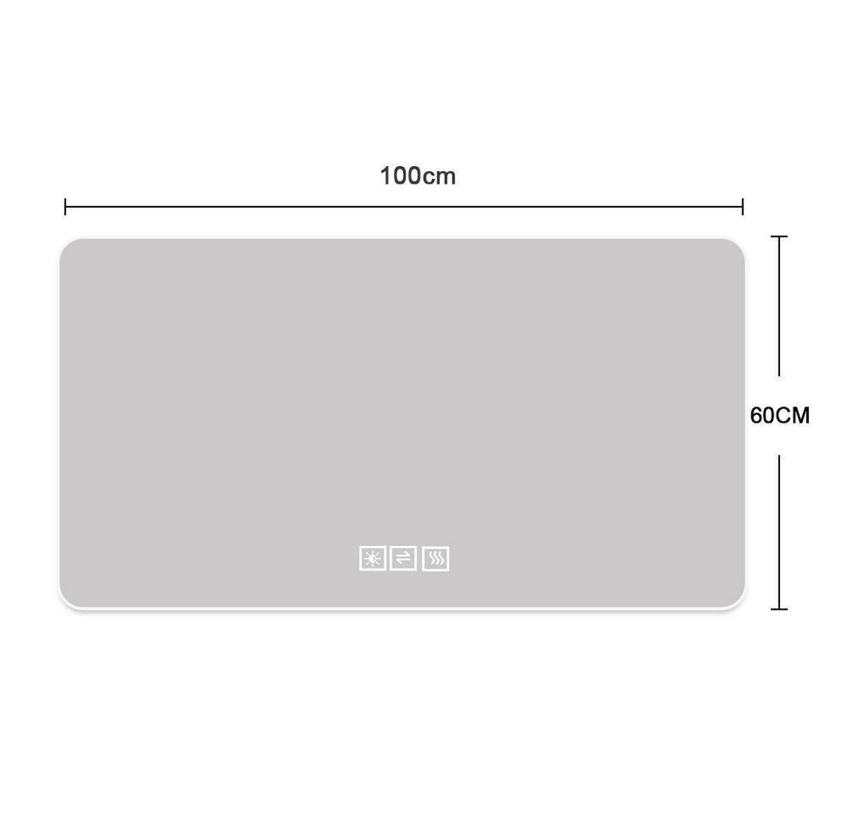 WANDSPIEGEL 60/2,9/100 cm silber aus Glas und Metall mit Anti-Beschlag - Silberfarben, Glas (60/2.9/100cm) - OKWISH