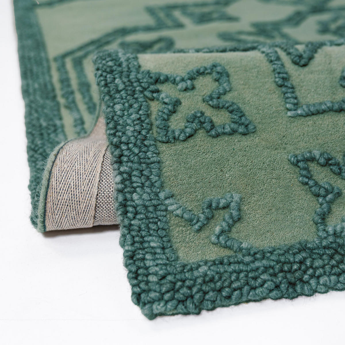 TEPPICH aus Wolle TINGIR in Entenei-Blau, abstrakt, 200 x 290 cm - Blau, Textil (290/200cm) - KADIMA DESIGN