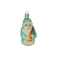 CHRISTBAUMSCHMUCK Weihnachtsmann in Mantel 9 cm - Multicolor, Metall (0.1/9/0.1cm)
