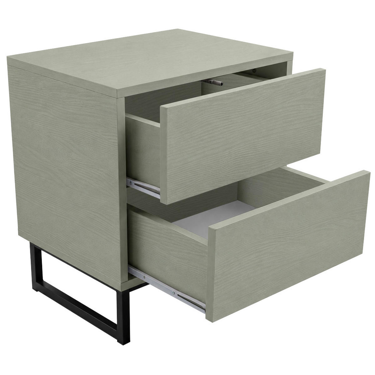 NACHTTISCH Giana mit 2 Schubladen, 43 cm, Eukalyptusfarbe - Eukalyptusholzfarben, Holzwerkstoff (43/48.5/34cm) - Beautysofa