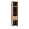 HOCHSCHRANK Panda 195x40x40 cm 4 Fächern & 2 Schubladen Eiche - Eichefarben, Holz (40/195/40cm) - PROREGAL