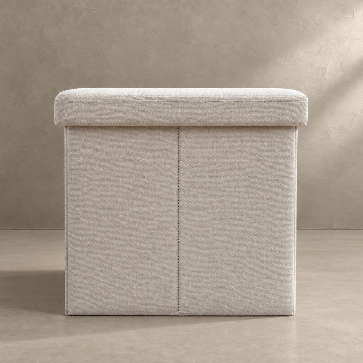 HOCKER mit Stauraum 76/38/38 cm - Beige, Textil (38/38/76cm) - SCENA LIVING