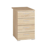 SCHUBLADENCONTAINER Optimal Sonoma Eiche hell 46 / 68 / 76cm - Braun, Holz/Holzwerkstoff (46/68/76cm) - Feldmann-Wohnen