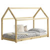 HAUSBETT Netstal - Naturfarben, Holz (80/160cm) - [en.casa]