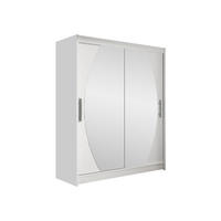 SCHWEBETÜRENSCHRANK Westa VIII - Silberfarben/Weiß, Holzwerkstoff/Metall (150/200/58cm) - MIRJAN24