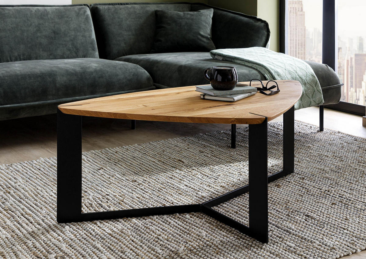 COUCHTISCH Wildeiche 120x70x44 natur geölt STARNBERG #26 - Braun, Holz (120/70/44cm) - Massivmoebel24