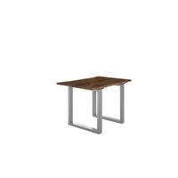 ESSTISCH LUBIN - Silberfarben/Braun, Holz/Metall (80/120/77cm) - SAM