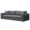 3-SITZER SOFA - Schwarz/Grau, Textil (238/79/106cm) - home24